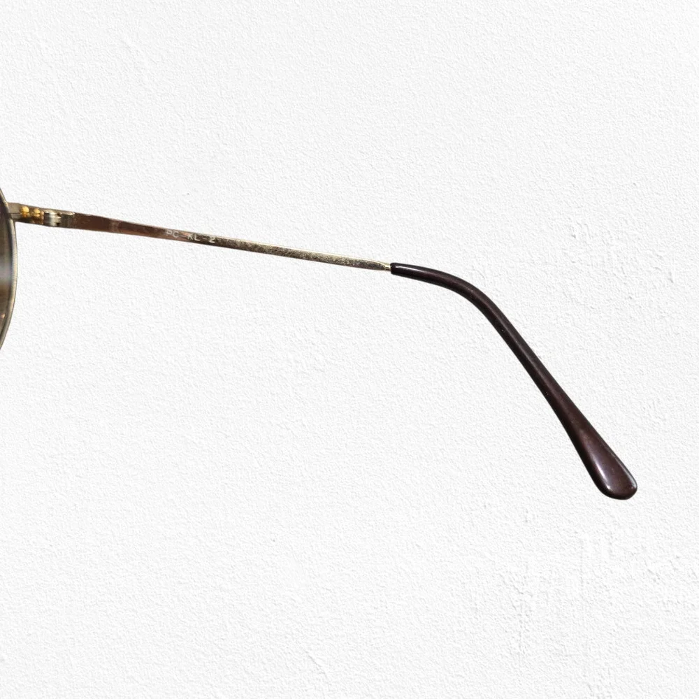 80s Vintage Pierre Cardin Aviator Sunglasses Gold Brown Designer Eyewear w/ Case